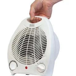 BLACK+DECKER™ 1,500-Watt-Max Personal Desktop Heater with Fan Setting, White