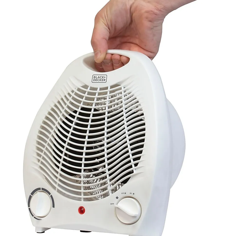 BLACK+DECKER™ 1,500-Watt-Max Personal Desktop Heater with Fan Setting, White