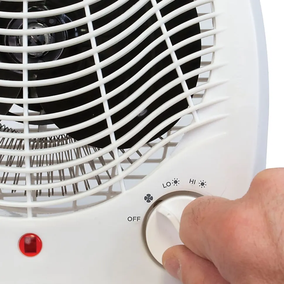 BLACK+DECKER™ 1,500-Watt-Max Personal Desktop Heater with Fan Setting, White