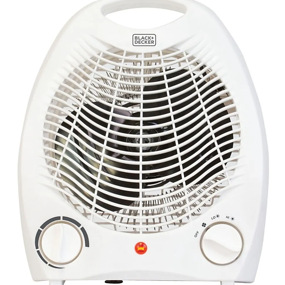 BLACK+DECKER™ 1,500-Watt-Max Personal Desktop Heater with Fan Setting, White
