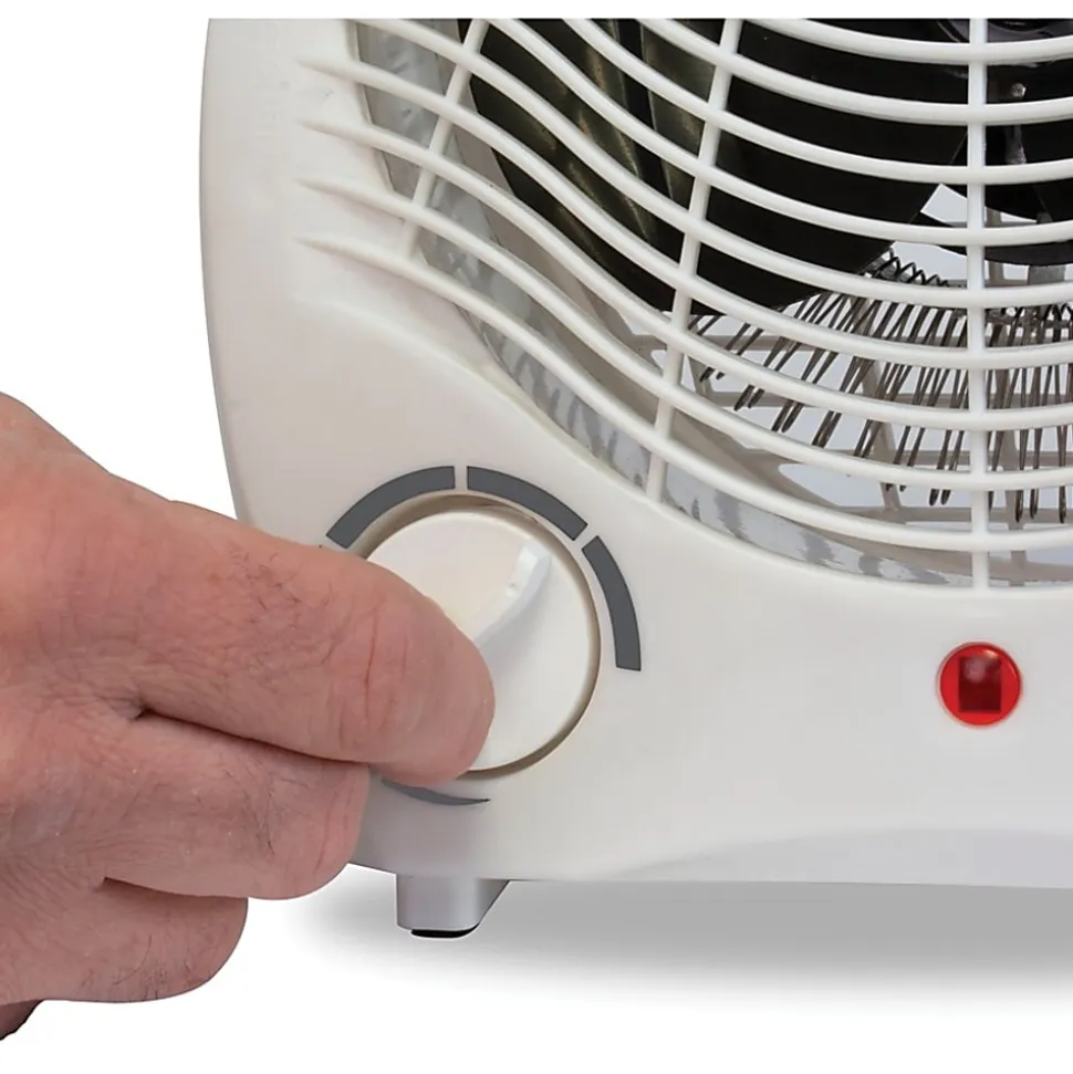 BLACK+DECKER™ 1,500-Watt-Max Personal Desktop Heater with Fan Setting, White
