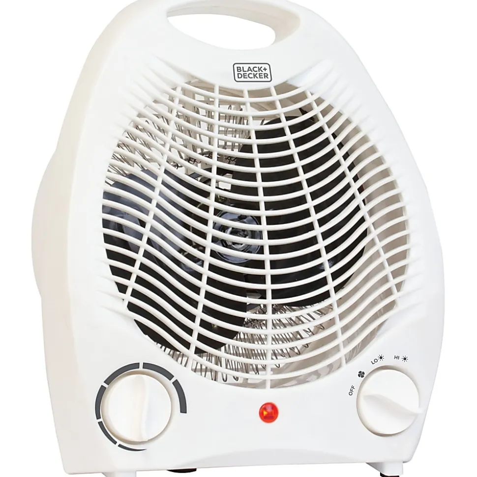 BLACK+DECKER™ 1,500-Watt-Max Personal Desktop Heater with Fan Setting, White