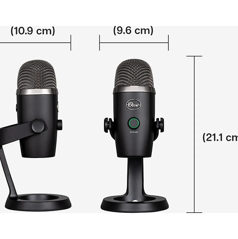 Blackmore Blue Yeti Nano Wired Condenser Microphone 20 Hz to 20 kHz Cardioid, Omni directional Desktop, Stand Mountable USB