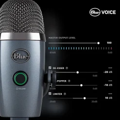 Blackmore Blue Yeti Nano Wired Condenser Microphone 20 Hz to 20 kHz Cardioid, Omni directional Desktop, Stand Mountable USB