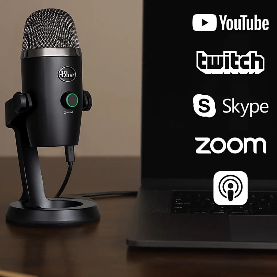 Blackmore Blue Yeti Nano Wired Condenser Microphone 20 Hz to 20 kHz Cardioid, Omni directional Desktop, Stand Mountable USB