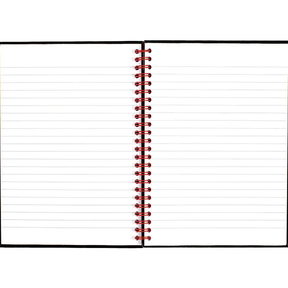 Black n' Red™ Notebook/Journal, 8 1/4" x 5 7/8", Black/Red, 70 Sheets