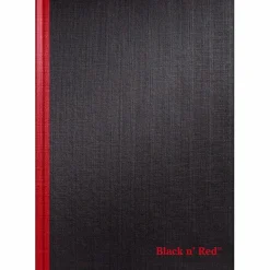 Black n' Red™ Notebook/Journal, 11 3/4" x 8 1/4", 192 Pages (96 Sheets), Black/Red, (D66174)