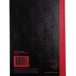 Black n' Red™ Notebook/Journal, 8 1/4" x 5 7/8", 192 Pages (96 Sheets), Black/Red (E66857)