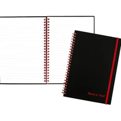 Black n' Redâ„¢ Poly Notebook/Journal, 8 1/4" x 5 7/8", Black/Red, 70 Pages (35 Sheets), (C67009)