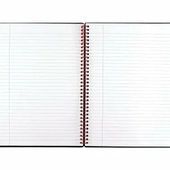 Black n' Red™ Twinwire Soft Cover Business Notebook, 11 3/4" x 8 1/4", Ruled, 70 Pages (35 Sheets), Black/Red (E67008)