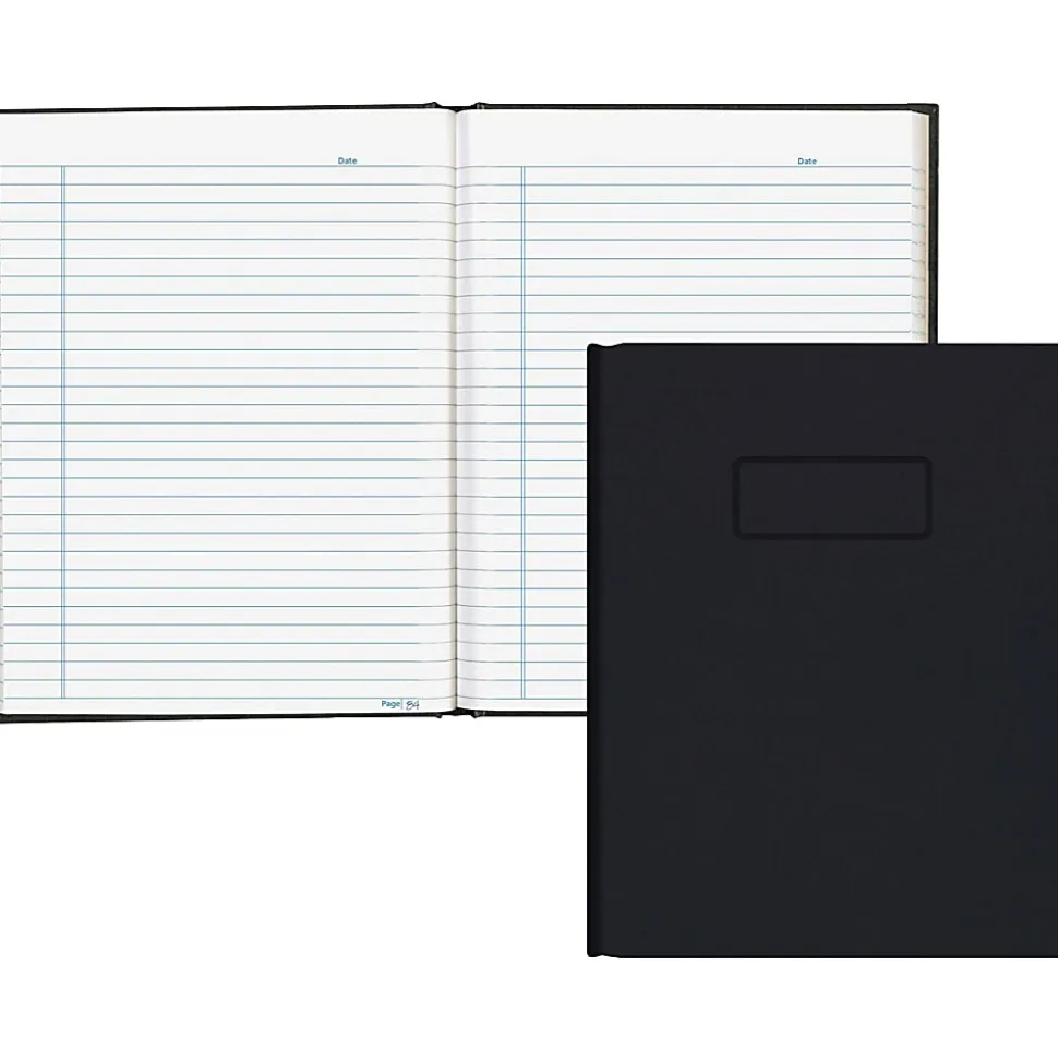 Blueline® Brand 50% Recycled Composition Book, 7 1/4" x 9 1/4", College Ruled, 192 Sheets, Black