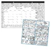 2026 Blueline® DoodlePlan™ Monthly Desk Pad Coloring Calendar, 17-3/4” x 10-7/8”, Motif, January To December, C2917001