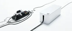 Bluelounge® 16" L x 6.25" W x 5.25" H CableBox Cable Organizer, White, BLUCB-01-WH