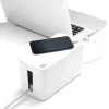 Bluelounge® 9.25" L x 4.5" W x 4.875" H CableBox Mini Cable Organizer, White, BLUCBM-WH-US