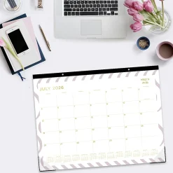 2026–2027 Blue Sky, Ashley G, Squiggle Stripe, Monthly Desk Pad Planning Calendar, 22 x 17, Academic Year, 158372