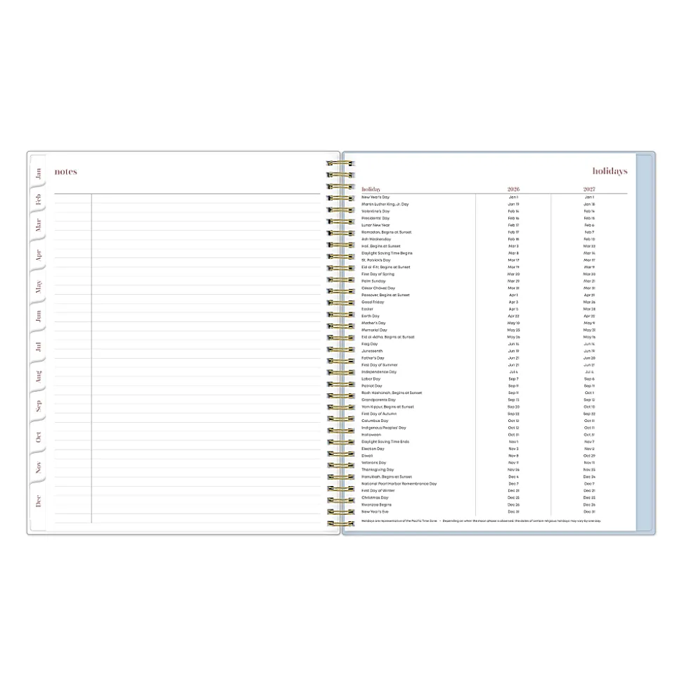 2026 Blue Sky Belinda Selene Weekly/Monthly Planner, 8-1/2” x 11", Kerry Blue, January To December, 155746