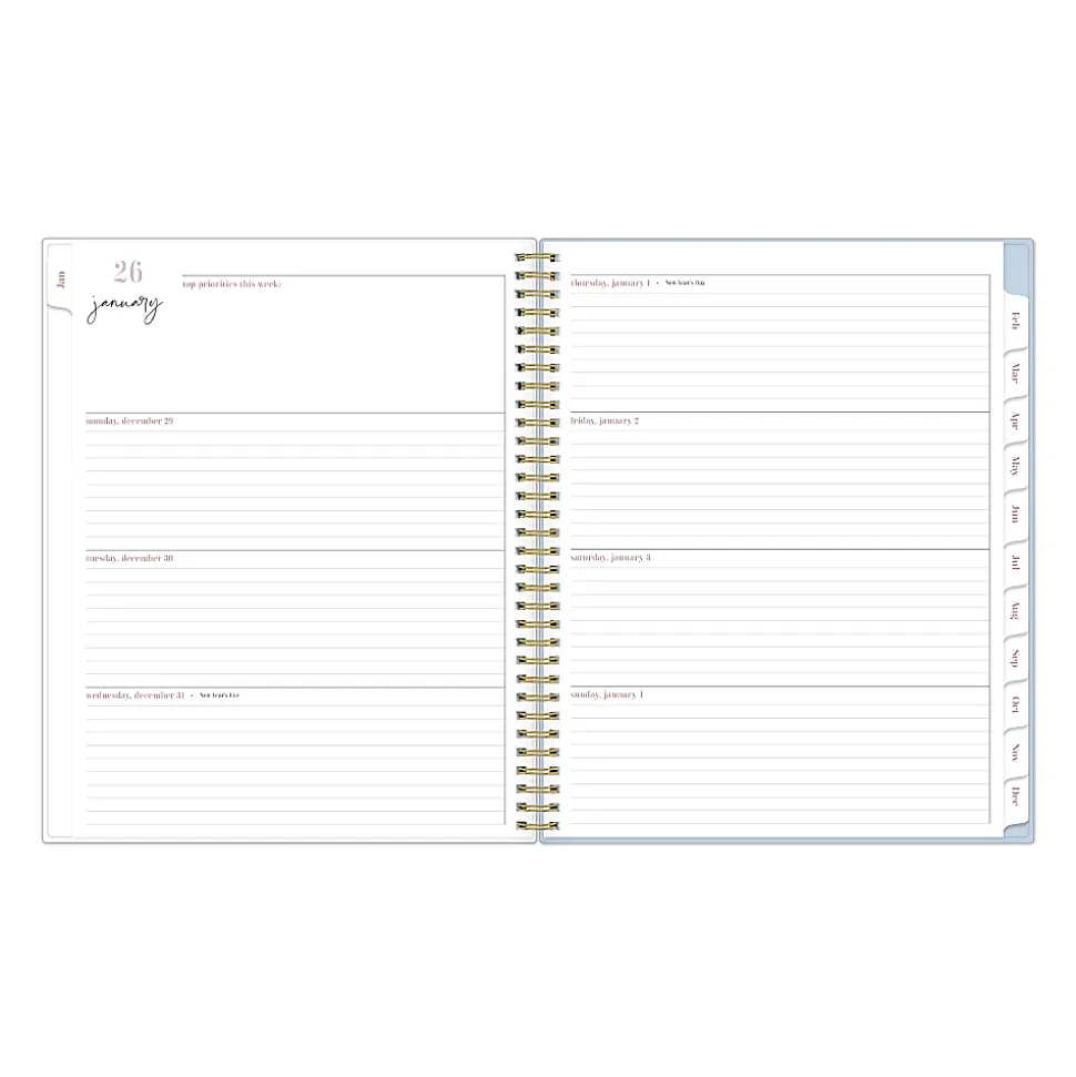 2026 Blue Sky Belinda Selene Weekly/Monthly Planner, 8-1/2” x 11", Kerry Blue, January To December, 155746