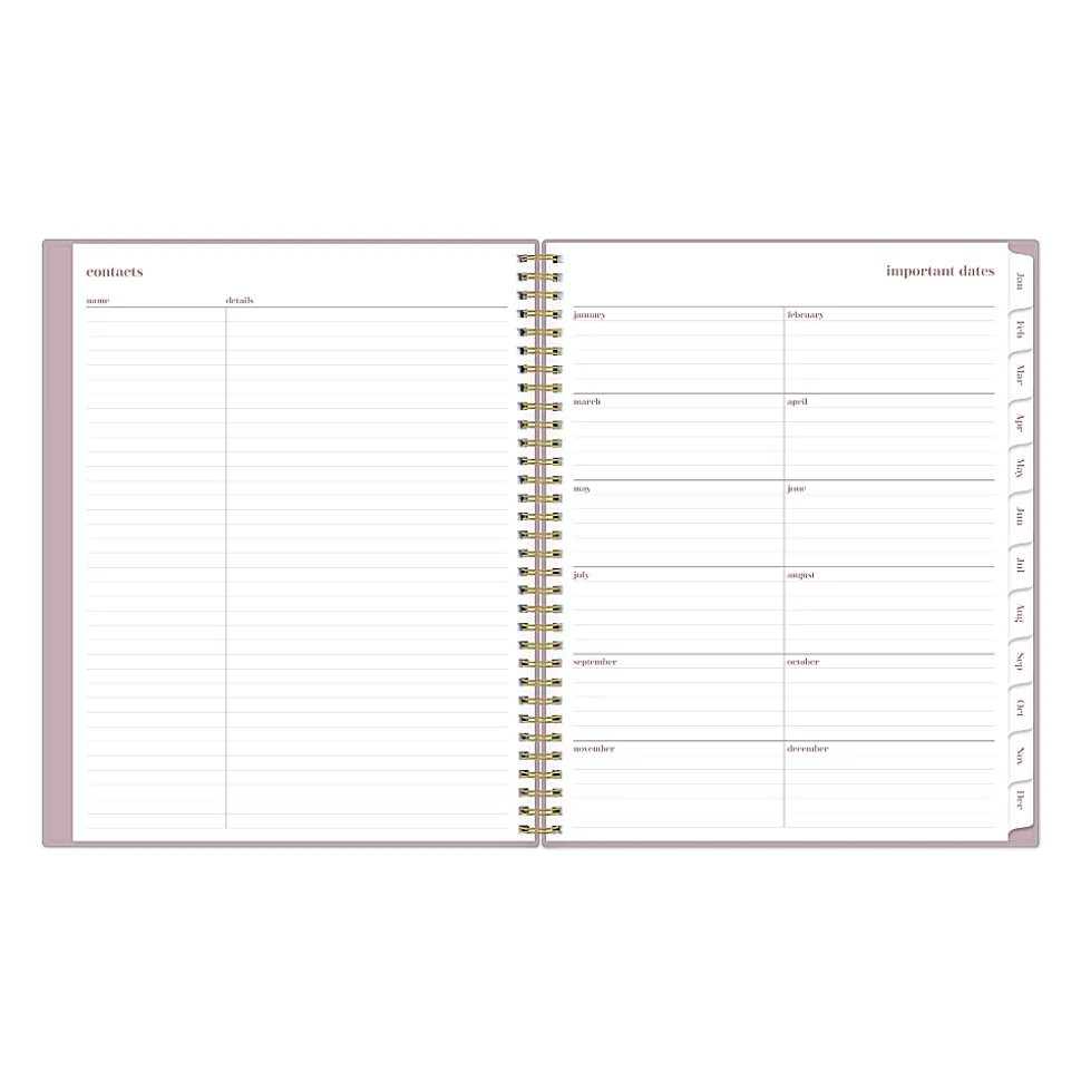2026 Blue Sky Belinda Selene Weekly/Monthly Planner, 8-1/2” x 11”, Light Purple, January To December, 155742