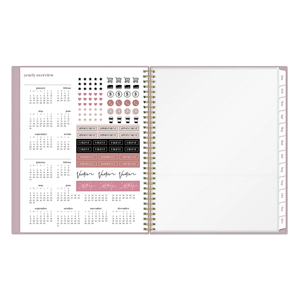 2026 Blue Sky Belinda Selene Weekly/Monthly Planner, 8-1/2” x 11”, Light Purple, January To December, 155742