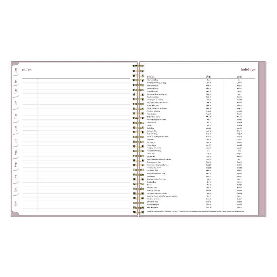2026 Blue Sky Belinda Selene Weekly/Monthly Planner, 8-1/2” x 11”, Light Purple, January To December, 155742