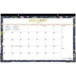 2026 Blue Sky Day Designer Monthly Desk Pad Planning Calendar, 17" x 11", Fresh Sprigs, January To December, 155648