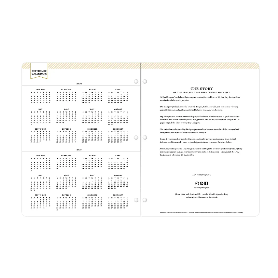 2026-2027 Blue Sky Day Designer Monthly Stapled Planner, 8-1/2" x 11", Kerridge Green, January 2026 To December 2027, 155626