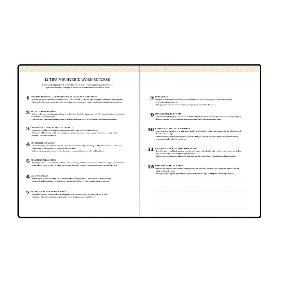 2026 Blue Sky Day Designer Weekly/Monthly Planner, 8” x 10", Navy, January To December, 155618