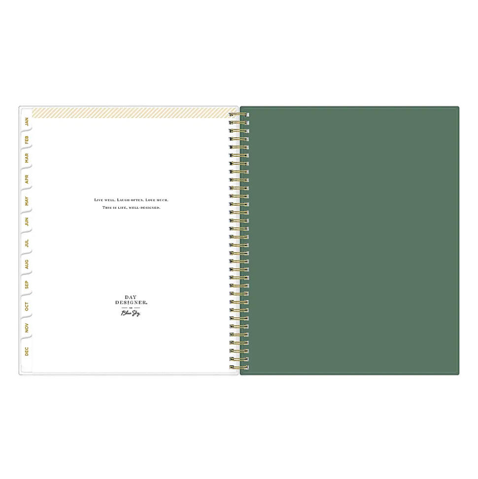 2026 Blue Sky Day Designer Weekly/Monthly Planner, 8-1/2” x 11", London Rose, January To December, 155629