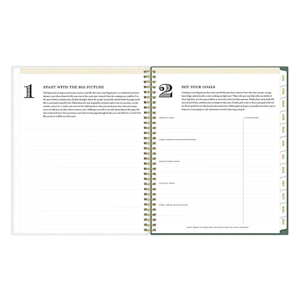 2026 Blue Sky Day Designer Weekly/Monthly Planner, 8-1/2” x 11", London Rose, January To December, 155629