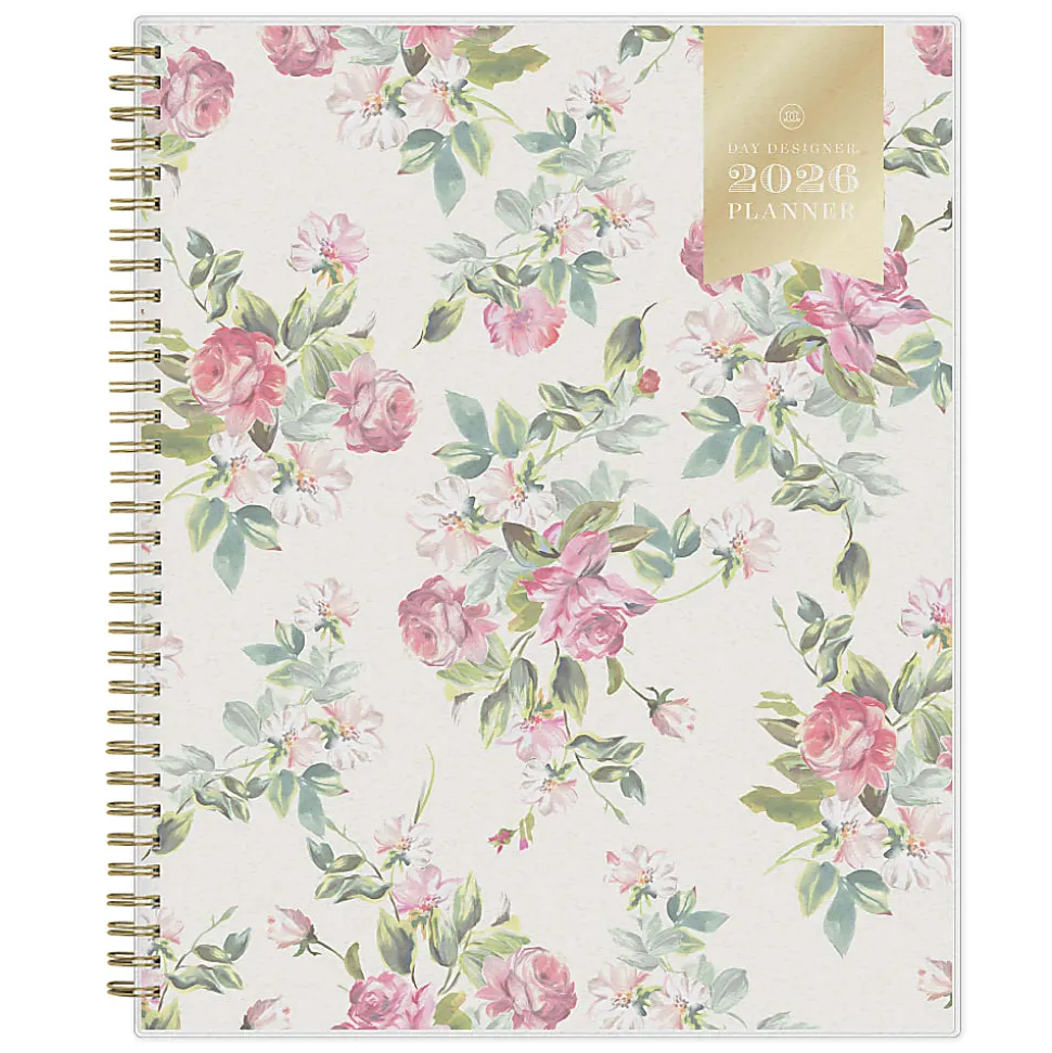 2026 Blue Sky Day Designer Weekly/Monthly Planner, 8-1/2” x 11", London Rose, January To December, 155629