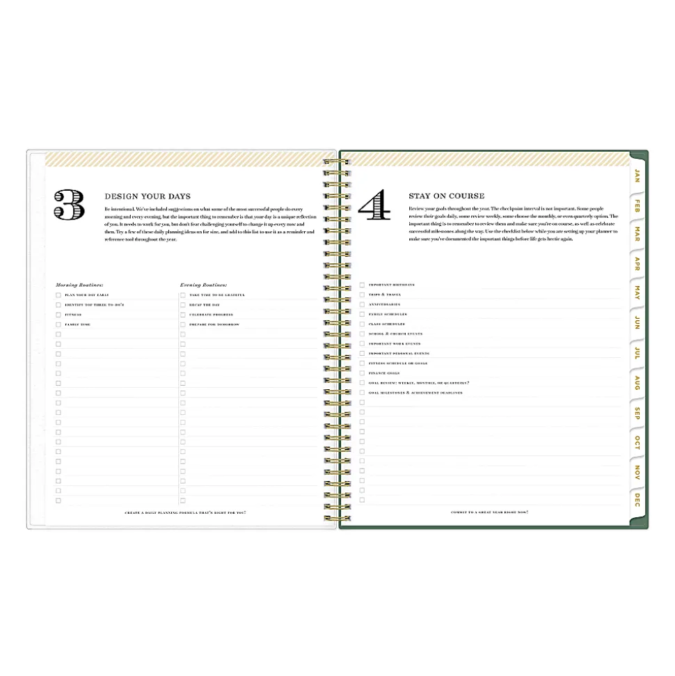 2026 Blue Sky Day Designer Weekly/Monthly Planner, 8-1/2” x 11", London Rose, January To December, 155629