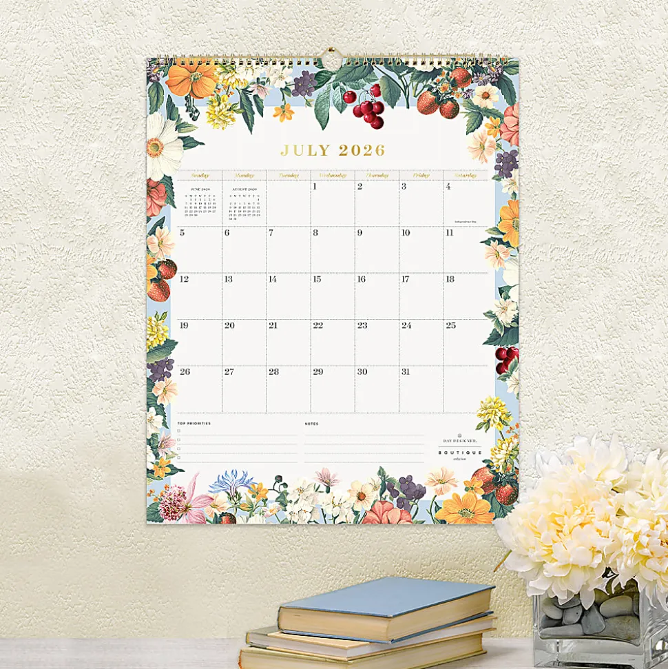 2026–2027 Blue Sky DD Assorted Floral Monthly Wall Calendar, 12 x 15, Assorted Academic Year