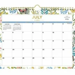 2026–2027 Blue Sky DD Flutter Monthly Safety Wirebound Wall Calendar, 11 x 8.75, Flutter, Academic Year, 136694