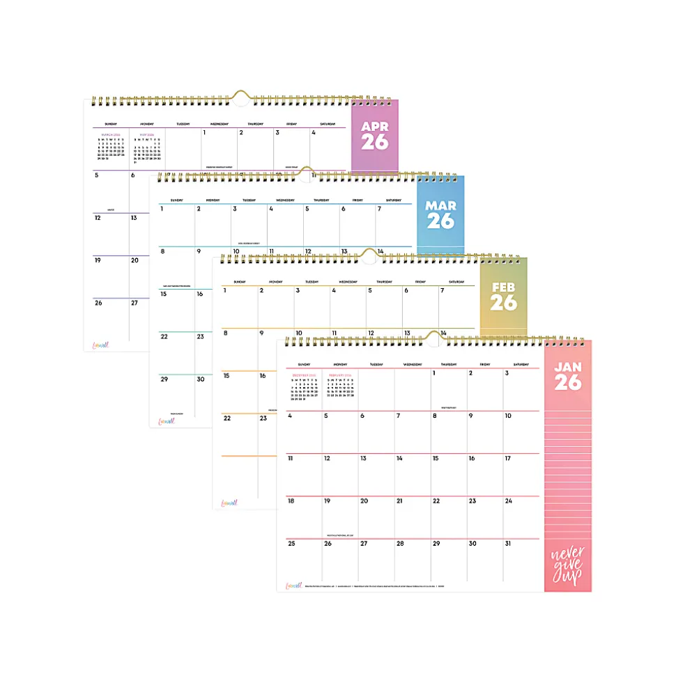 2026 Blue Sky LiveWell™ Monthly Wall Calendar, 15” x 12”, Colors, January To December, 153904