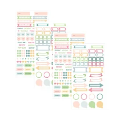 Blue Sky Mini Teacher Sticker Book, Assorted Stickers, 4-1/2" x 9"