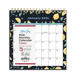 2026 Blue Sky Monthly Desk Calendar With Stand, 6-1/8” x 6-3/8”, Gilly, January To December, 155936