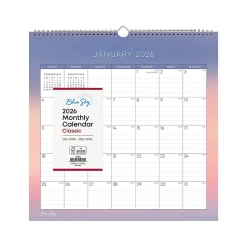 2026 Blue Sky Monthly Wall Calendar, 12” x 12”, Desert Sunset, January To December, 155926