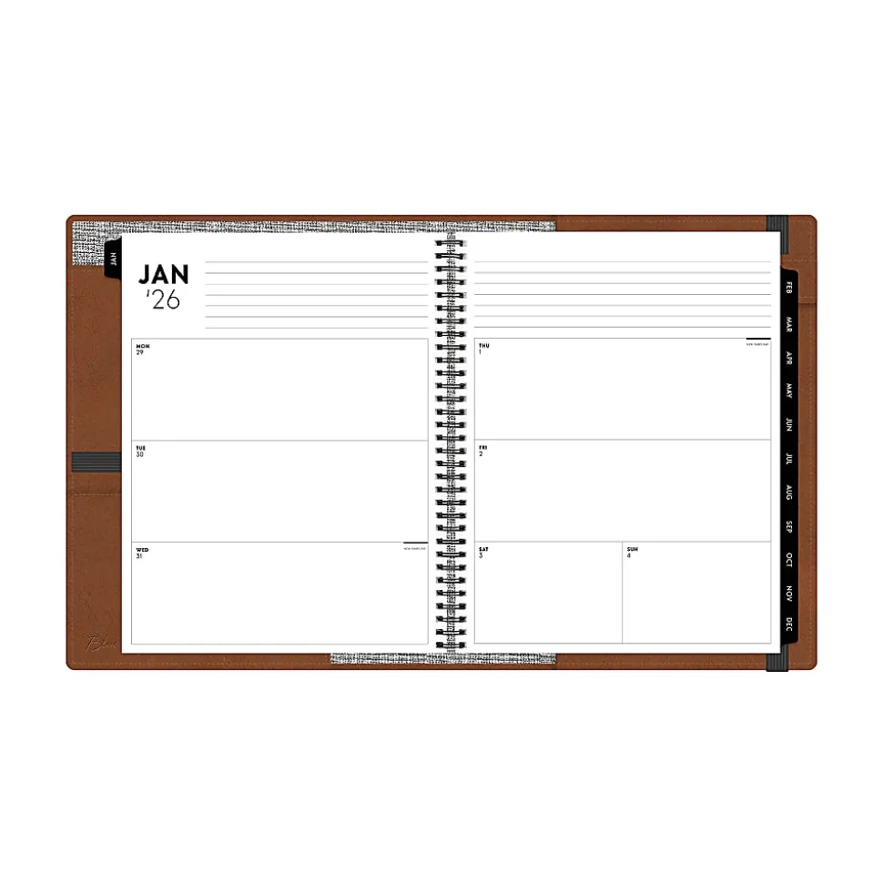 2026 Blue Sky Professional Weekly/Monthly Planner, 8-1/2” x 11”, Tan, January To December, 152945