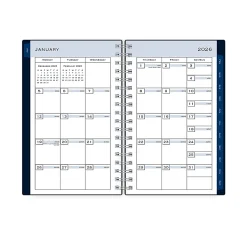 2026 Blue Sky Weekly/Monthly Pocket Planner, 3-5/8” x 6", Passages/Solid Navy, January To December, 154178