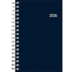 2026 Blue Sky Weekly/Monthly Pocket Planner, 3-5/8” x 6", Passages/Solid Navy, January To December, 154178