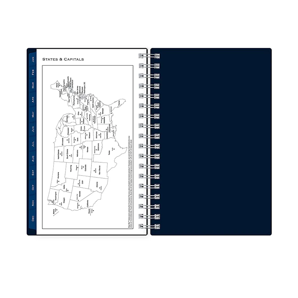 2026 Blue Sky Weekly/Monthly Pocket Planner, 3-5/8” x 6", Passages/Solid Navy, January To December, 154178