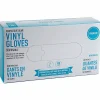 BLUZEN Powder-Free Vinyl Gloves - 3 mil Thickness - Large Size - Vinyl - Clear - Comfortable - 100/Box - 10 / Carton