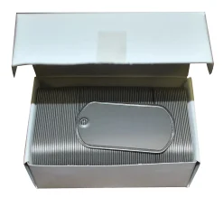 BMC Dog Tags With Rolled Edge, 1-1/8" x 2", Box Of 100