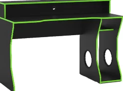 Boahaus Minato 52"W Gaming Computer Desk, Black/Green