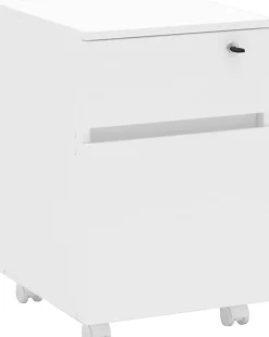 Boahaus Osaka 18"D Vertical 2-Drawer Mobile File Cabinet, White