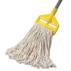 Boardwalk® Banded Cotton Mop Heads, #24, White, Pack Of 12
