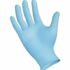 Boardwalk Disposable Examination Nitrile Gloves, Medium, Blue, 5mil, Box Of 100 Gloves