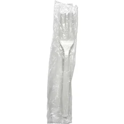 Boardwalk Heavyweight Wrapped Polypropylene Forks, White, Case Of 1,000 Forks