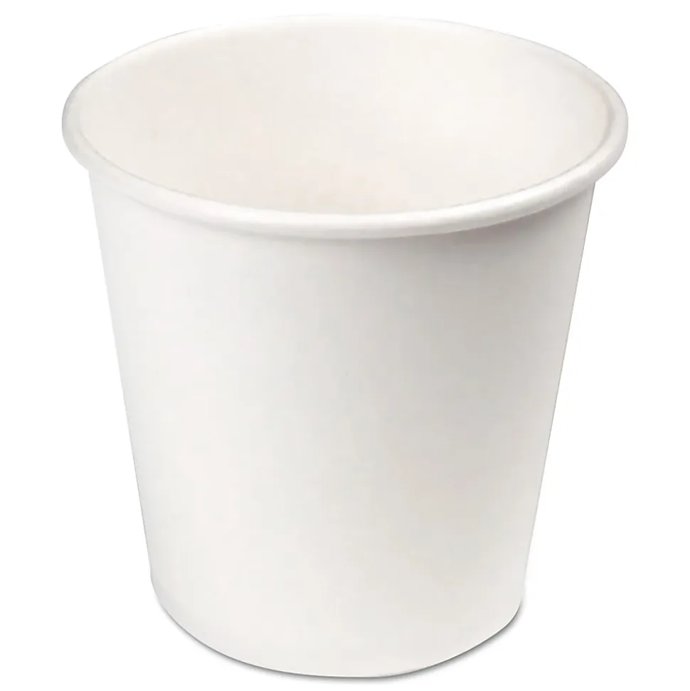 Boardwalk® Paper Hot Cups, 4 Oz, White, Pack Of 1,000 Cups