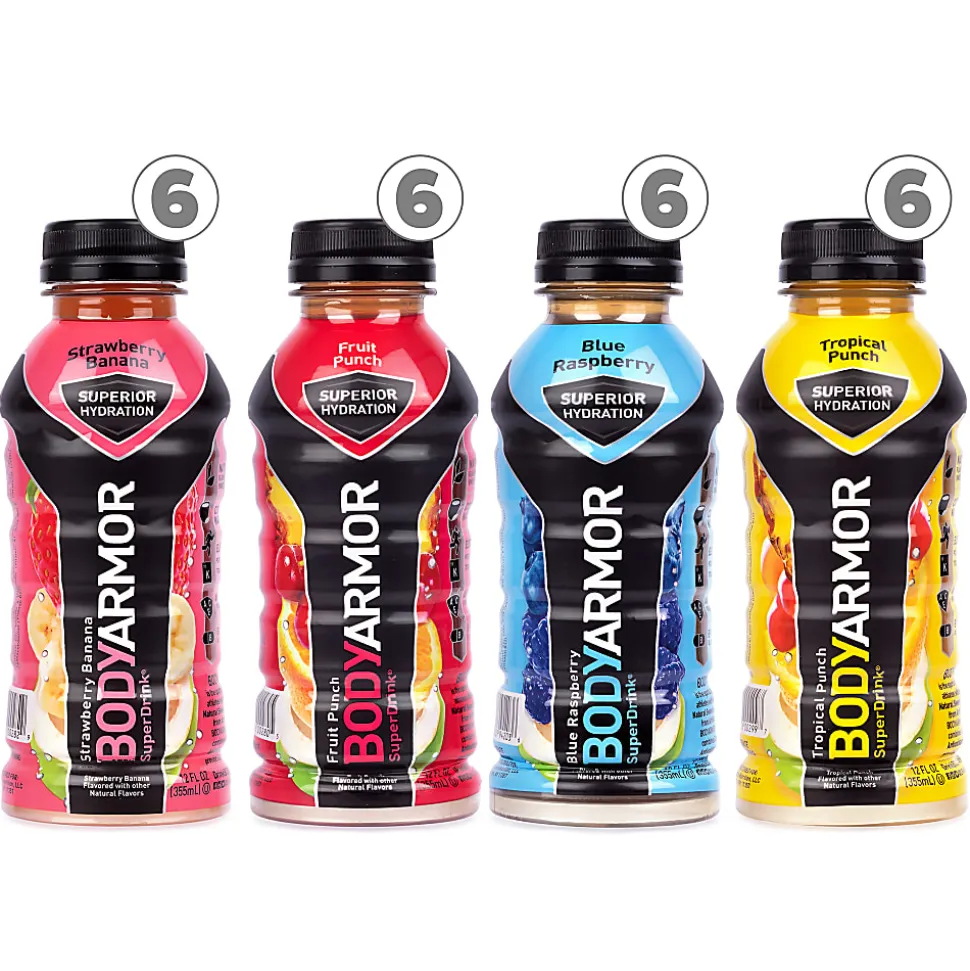 Bodyarmor BASE Sports Drink Variety Pack, 12 Oz, Pack Of 24 Drinks